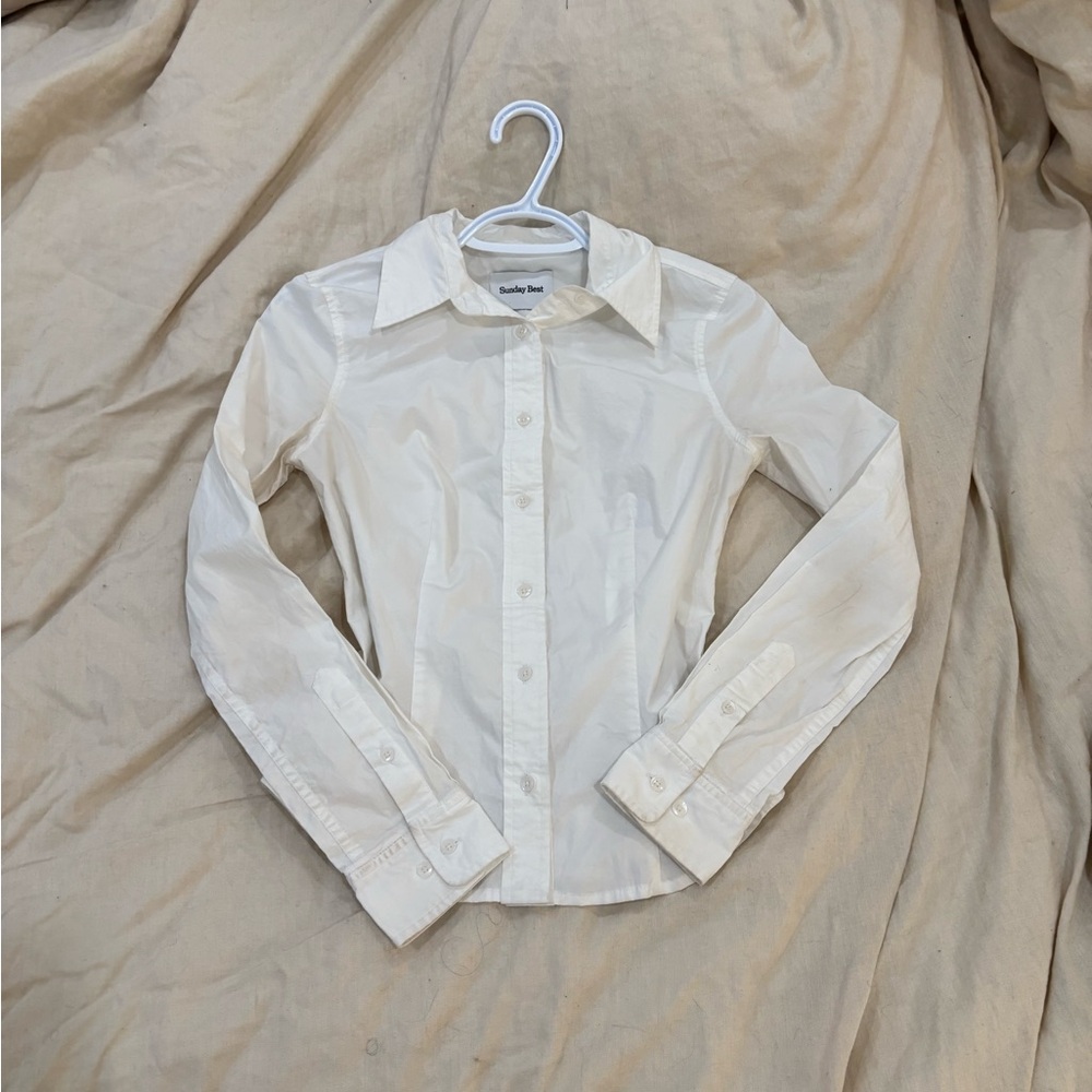 Sunday Best Cream Button-Up Shirt